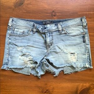 Silver Jean shorts